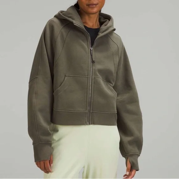 Lululemon Scuba Oversized Full Zip Hoodie Size XS/S - Army Green - Picture 1 of 8